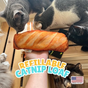 HANDMADE - Refillable CATNIP Loaf - Fresh Catnip & Silvervine