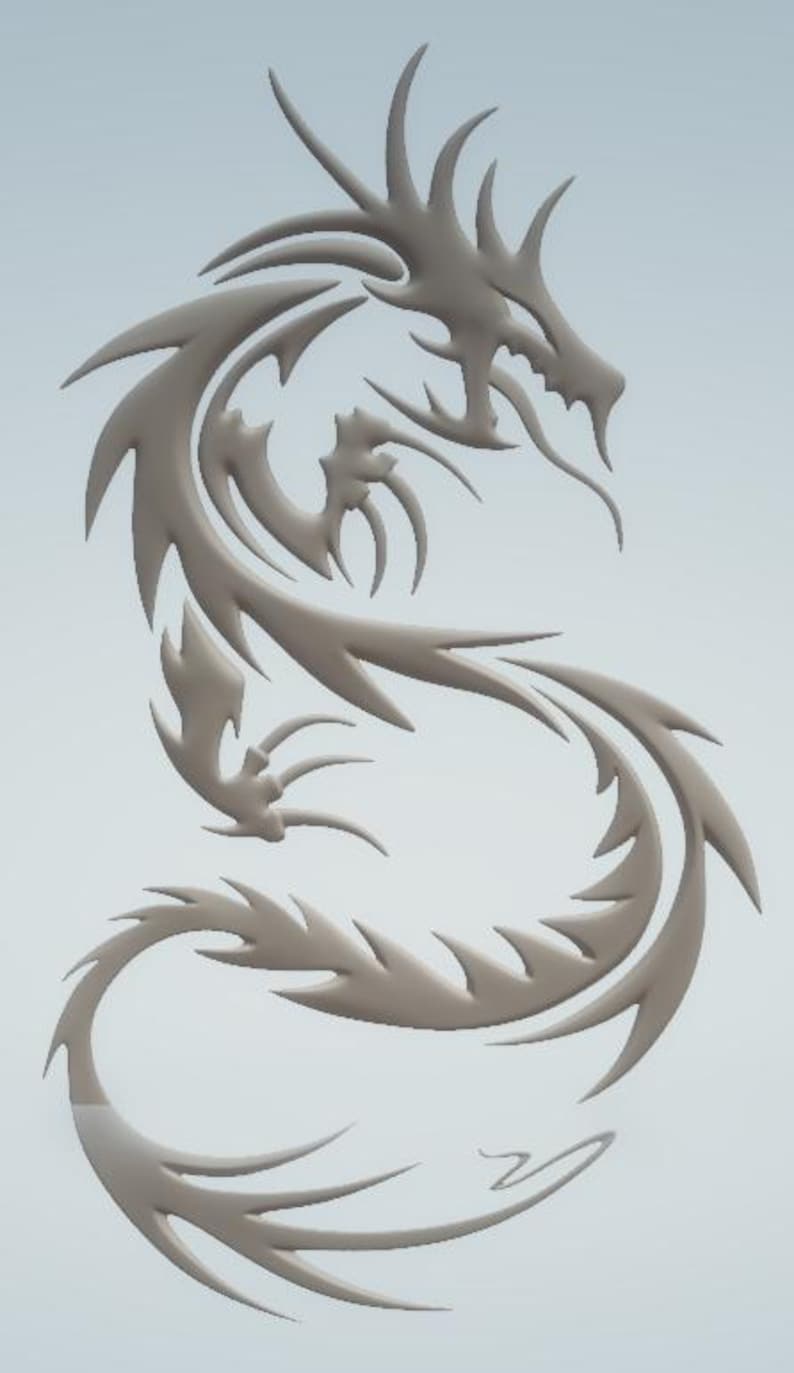 11 Dragon STL Pack Models for CNC Router 3D Printer Dragon Relief STL ...
