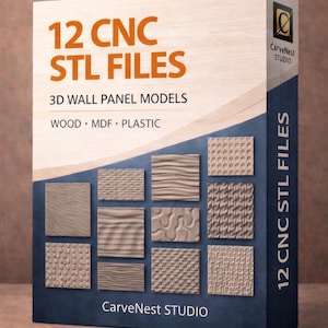 CNC壁パネルSTLファイル – 3D装飾パターン