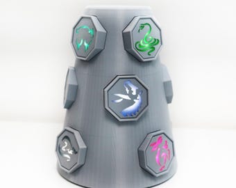 Talismanes del zodiaco iluminados, hechos a mano, con base de exhibición: decoración coleccionable