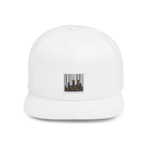 Cyber City Barcode Baseball Cap - Urban Skyline Retro Dad Hat