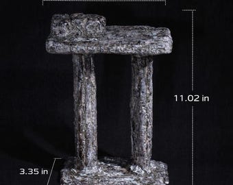 Decoración artesanal para acuario Atlantis de COR: no tóxica, segura para peces, plantas y corales. Garantía de por vida. Columna grande.