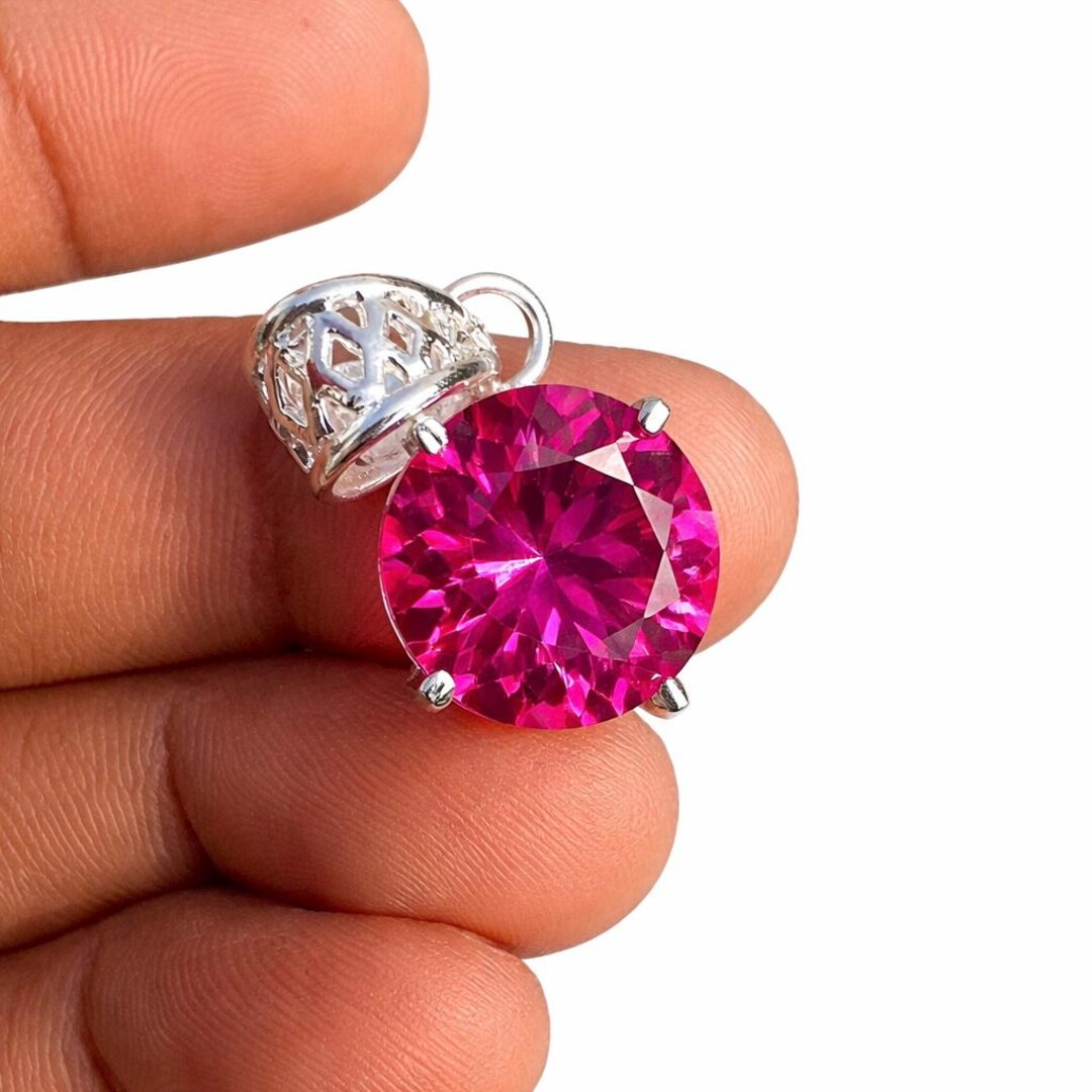 Natural GIE Certified Pink Sapphire 20 Ct Round Cut Loose Gemstone ...