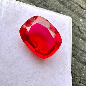 GIE Certified 19.07 Ct Flawless Natural Red Ruby Cushion Cut Loose Gemstone For Jewelry making Gift For Birthday