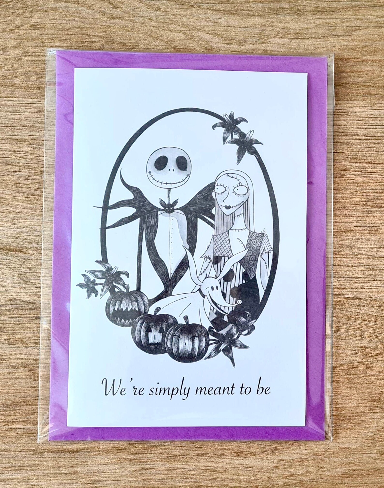 Nightmare Before Christmas Jack and Sally Valentines Card Etsy