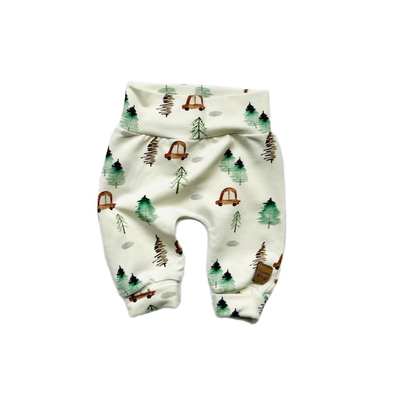 Baby broekje bomen, baby broekje, baby legging, harem broekje, voor baby, voor peuter, voor preemie, voor jongen, natuur liefhebber cadeau