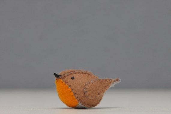 stuffed robin bird