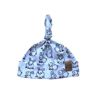 Babymütze mit Hase, Turbanmütze, für Mädchen, für Jungen, für Baby, für Sie, für IHN, Neugeborenengeschenk, für Vorweihe, Modell wählen, Homecoming Outfit