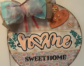 14" "Home Sweet Home" Door Hanger