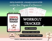 Workout Tracker for Fitness Mom, Daily Workout Log Printable workout PDF A4/US Letter, Exercise Tracker, Exercise log
