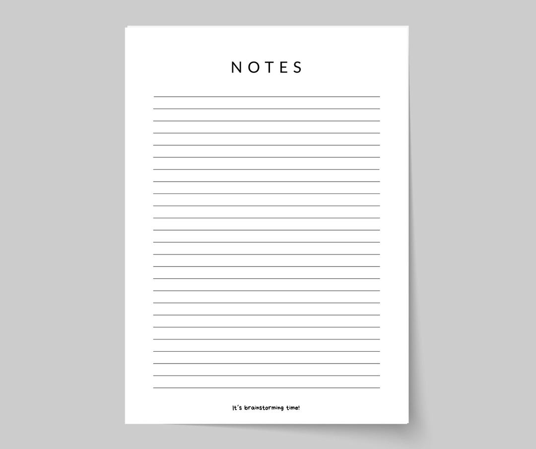 Etsy Printable Fillable Kind Notes.pdf Lined Notes Page Printable, A4/a5/letter Sizes (PDF) - Etsy UK