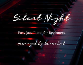 Partitura fácil de jazz para piano de Noche de Paz para principiantes (PDF + MP3)