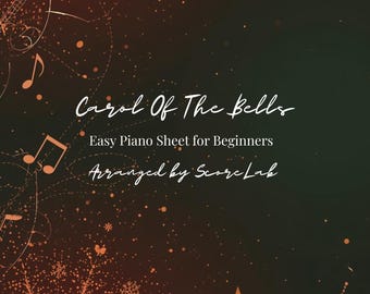 Villancico de las campanas – Piano para principiantes / Solo de piano fácil (PDF) Descarga digital