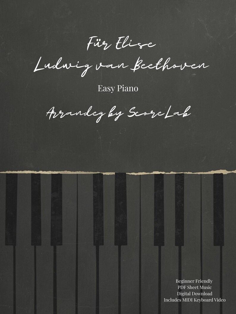Für Elise – Easy Piano Sheet Music for Beginners | Simplified Piano PDF ...