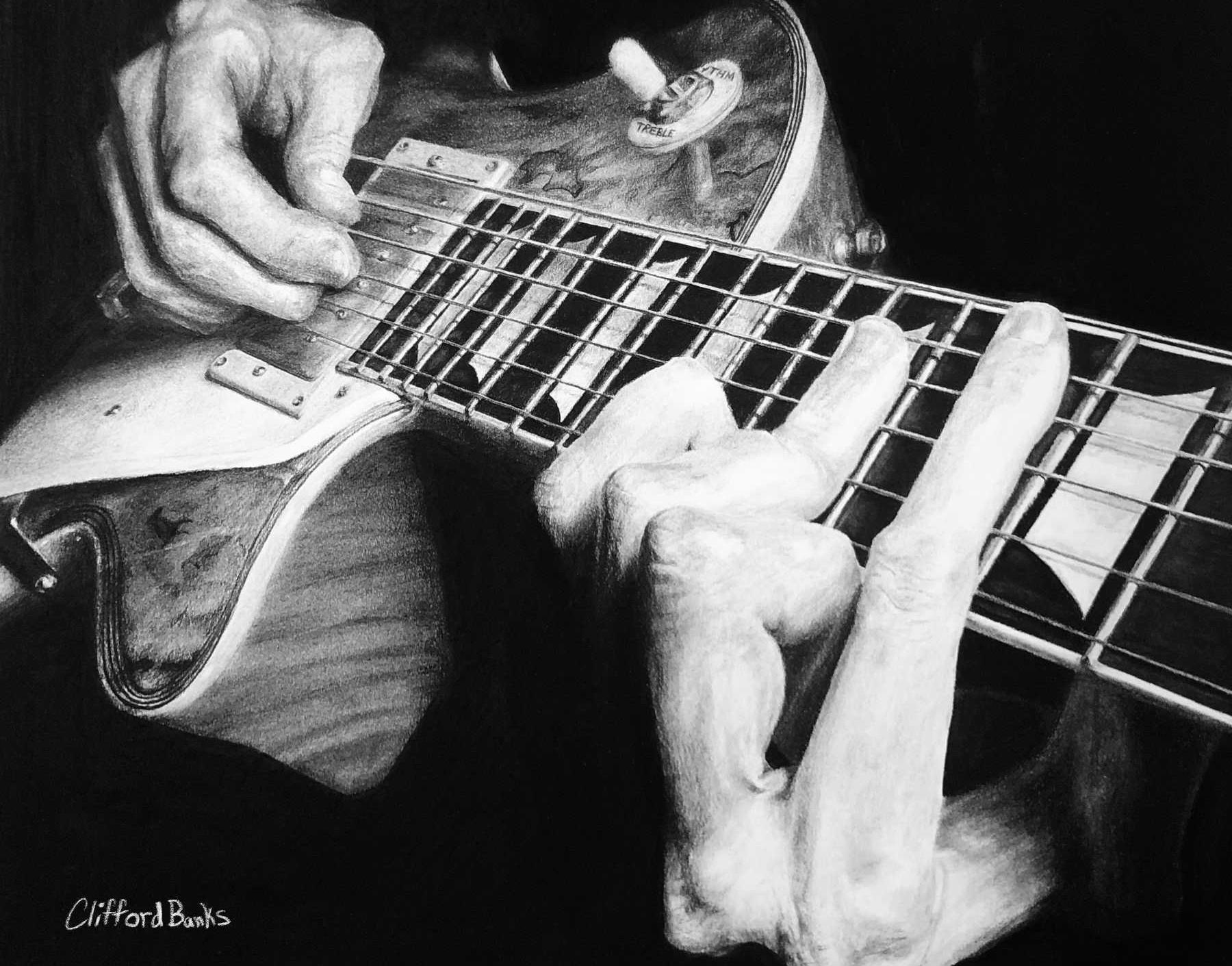 Guitar Art Charcoal Drawing - Etsy, image size:1800x1411