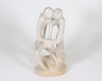 Lovers Soapstone Minimalist Sculpture