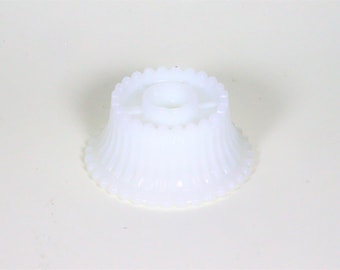 White Milk Glass Candlestick Holder