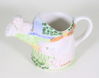 Farmyard Pigs Ceramic Jug