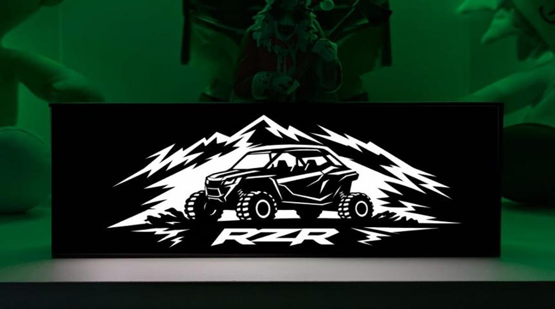 POLARIS RZR LED Light Box | Backlit Rzr Wall Art | Off-road Truck Decor ...
