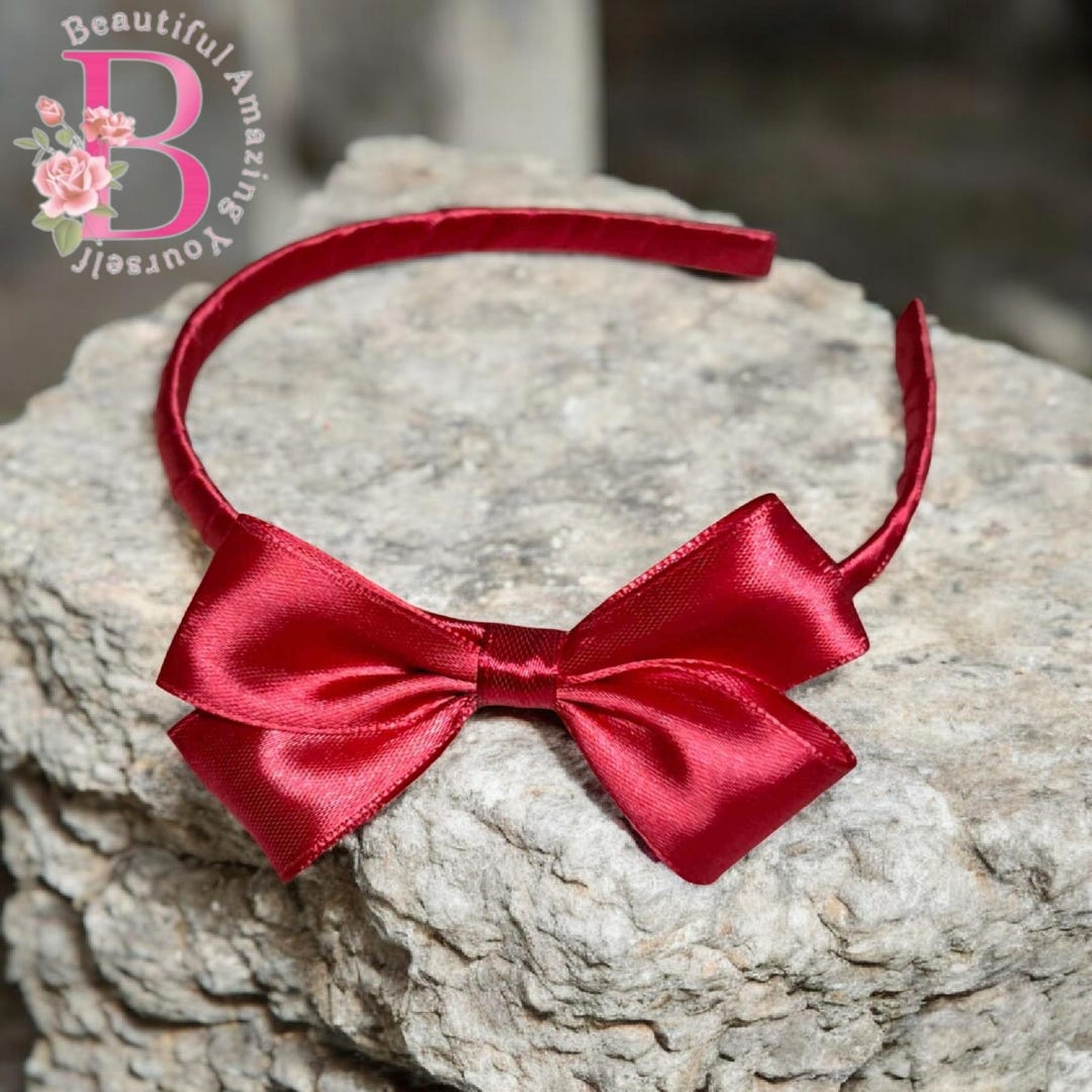 Hair Ribbon Red Many Designs Alice Bands Red Hair Ribbon Accessory - Etsy