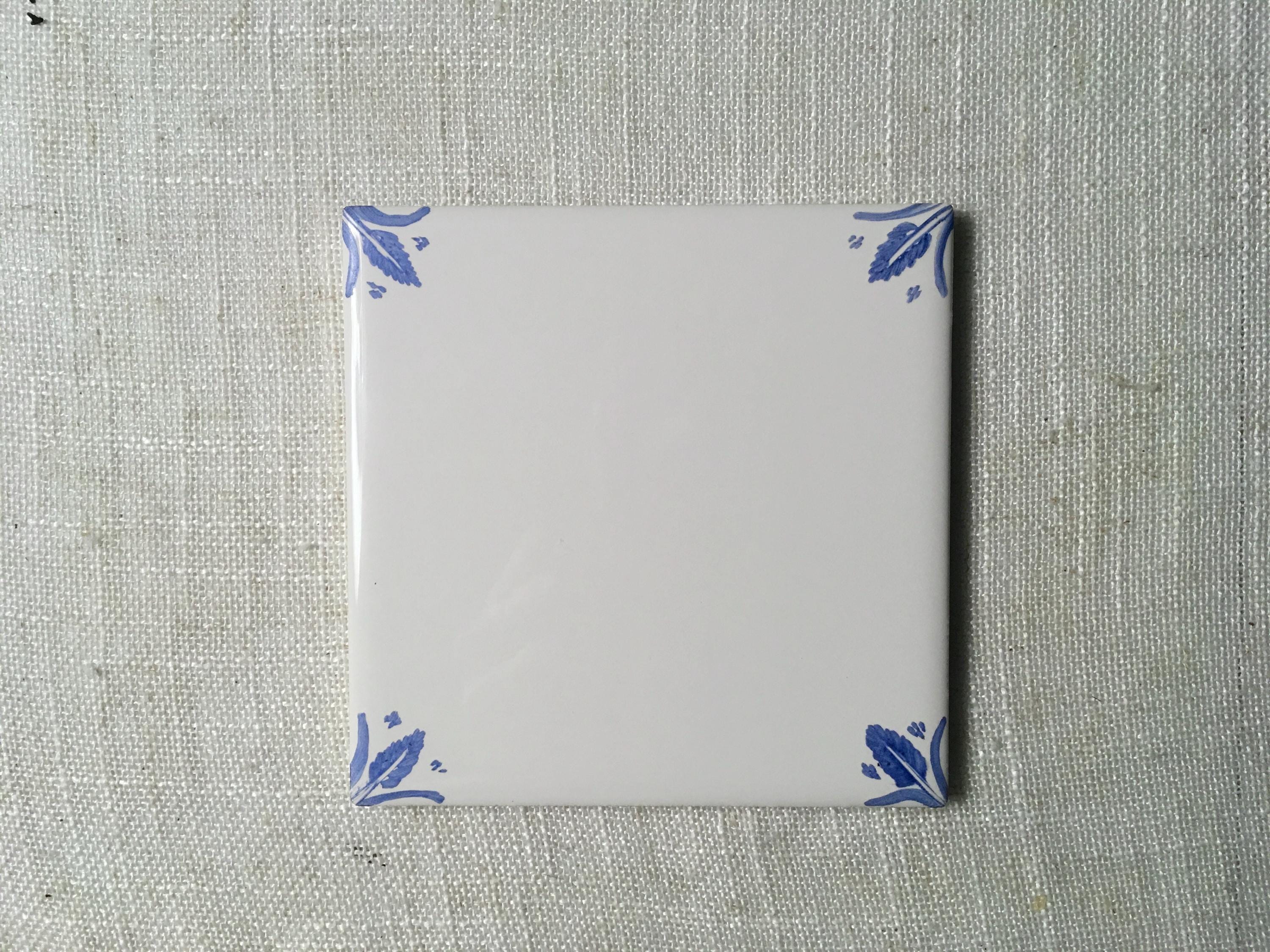 Wheat Corner Hand-painted Delft Tile: Antique Style Floral Art (1) 4x4 ...