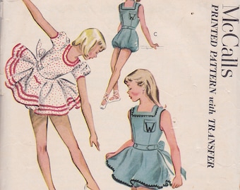 Vintage 1940s Ice Skating Outfit Pattern  Advance 5400  size 15  Unused  suspender skirt panties panty jacket