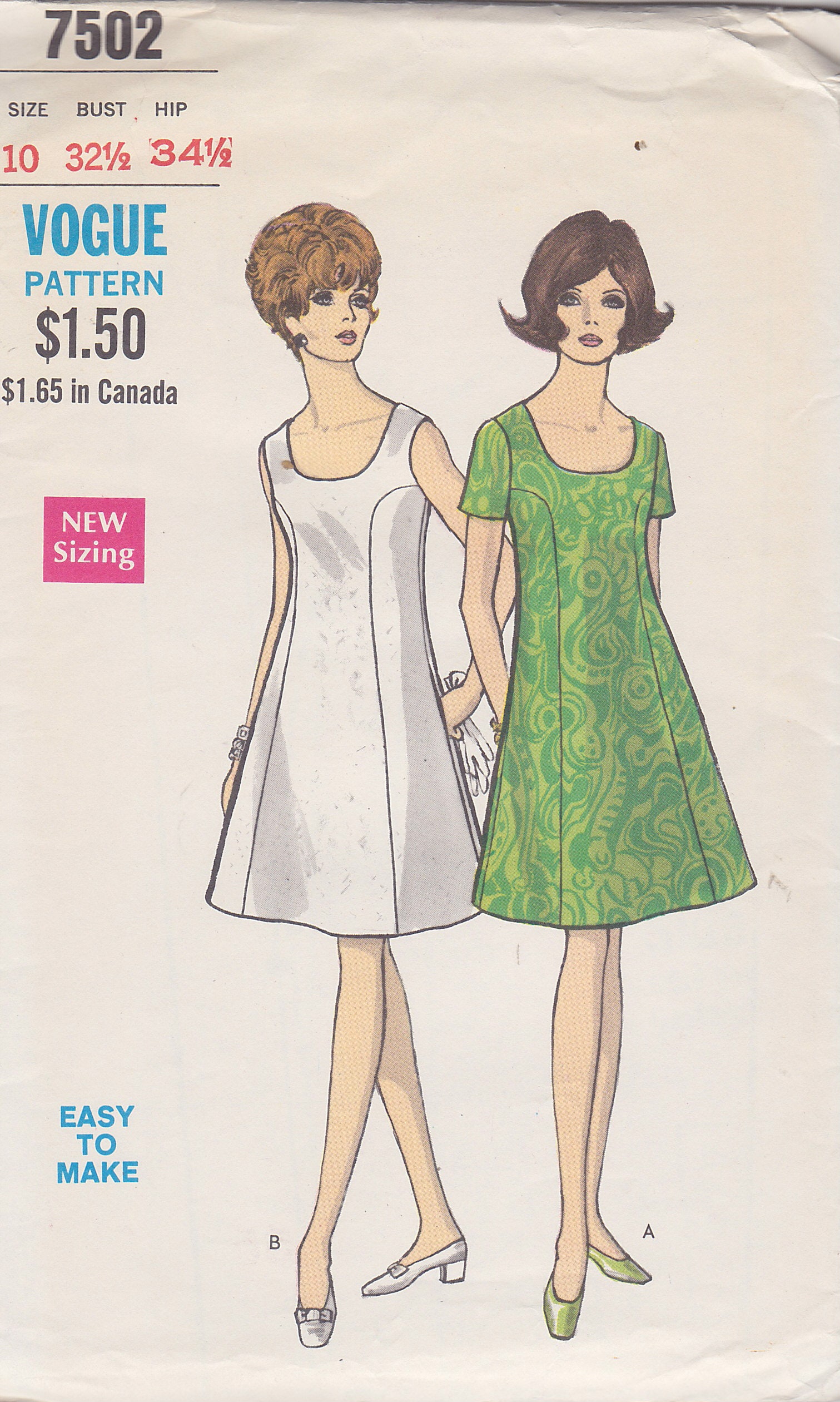 1960s Mod Princess Seam A-line Dress 