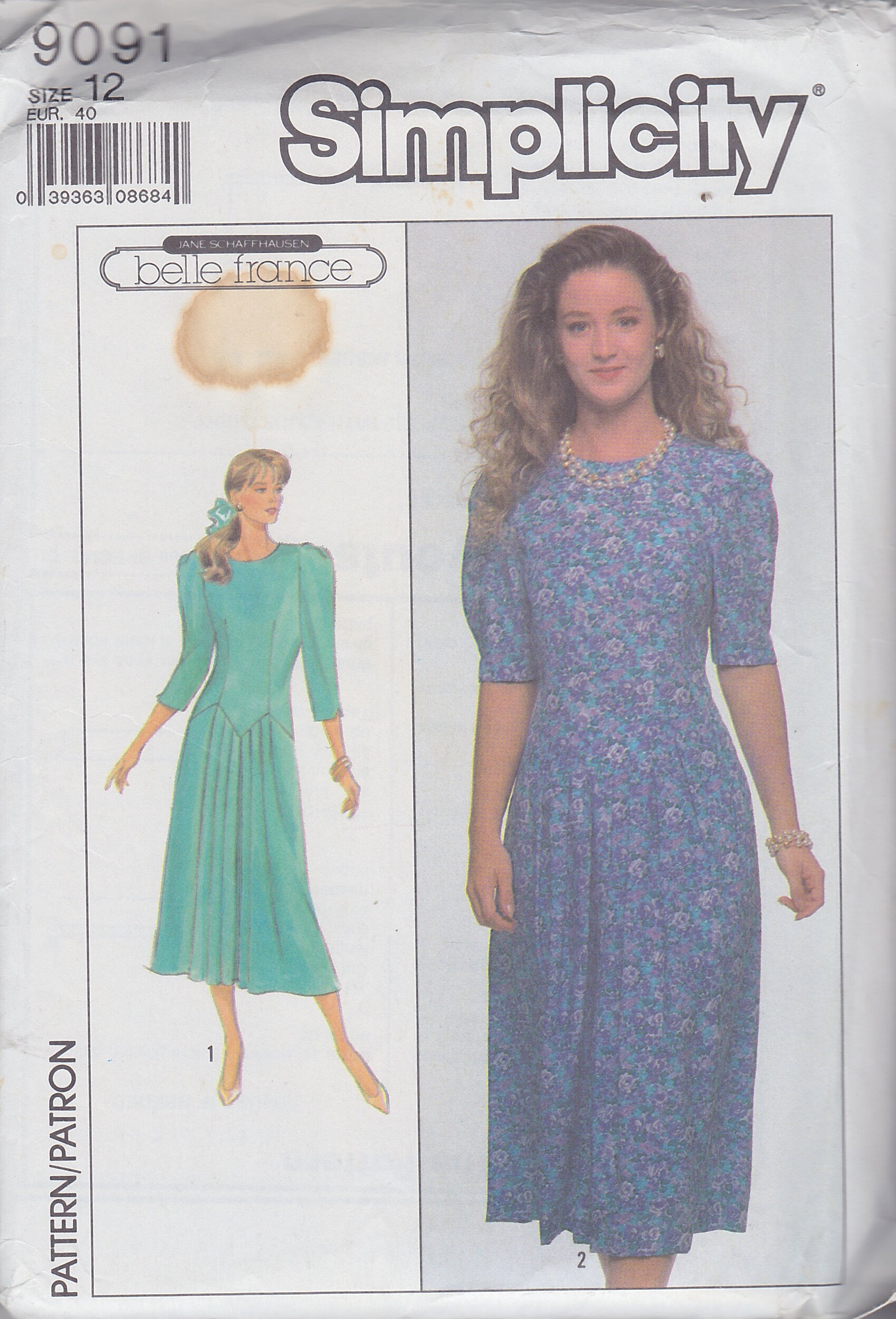 Drop Waist Dress Vintage Pattern 