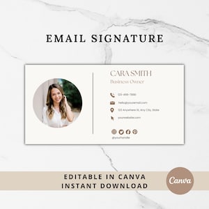 Professional Email Signature Template for Canva, Business Email Signature, Gmail & Outlook, Digital Download