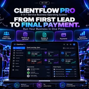 ClientFlow Pro: 5-in-1 Service Business Operating System (Digital Download)