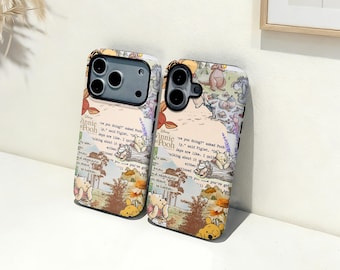 iPhone-hoesje honderd hectare hout, telefoonhoes met aangepaste naam, iPhone 17 16 15 14 13 12 11 Pro Max Plus Mini, trendy stoere hoes iPhone X XR XS SE