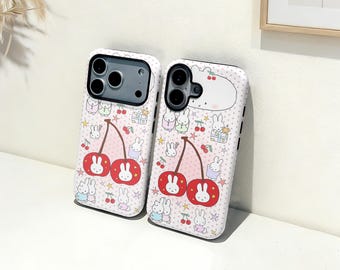 Funda para iPhone con diseño de Miffy, personalizada con nombre, para iPhone 17, 16, 15, 14, 13, 12, 11 Pro Max Plus Mini y iPhone X, XR, XS SE.
