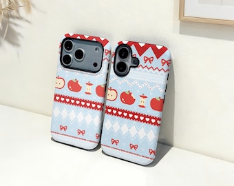 Prachtig Apple Fair Island iPhone-hoesje, aangepaste naam telefoonhoes, iPhone 17 16 15 14 13 12 11 Pro Max Plus Mini X XR XS SE trendy stoer hoesje