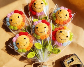 Handmade Crochet Sunflower Bouquet: Everlasting Floral Gift