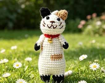Handgemaakte gehaakte lapjeskat pluche, Cute Forever Companion Toy|Top 100 cadeaus voor kattenliefhebbers