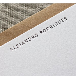 Personalized Letterpress Stationery Serif Font image 1