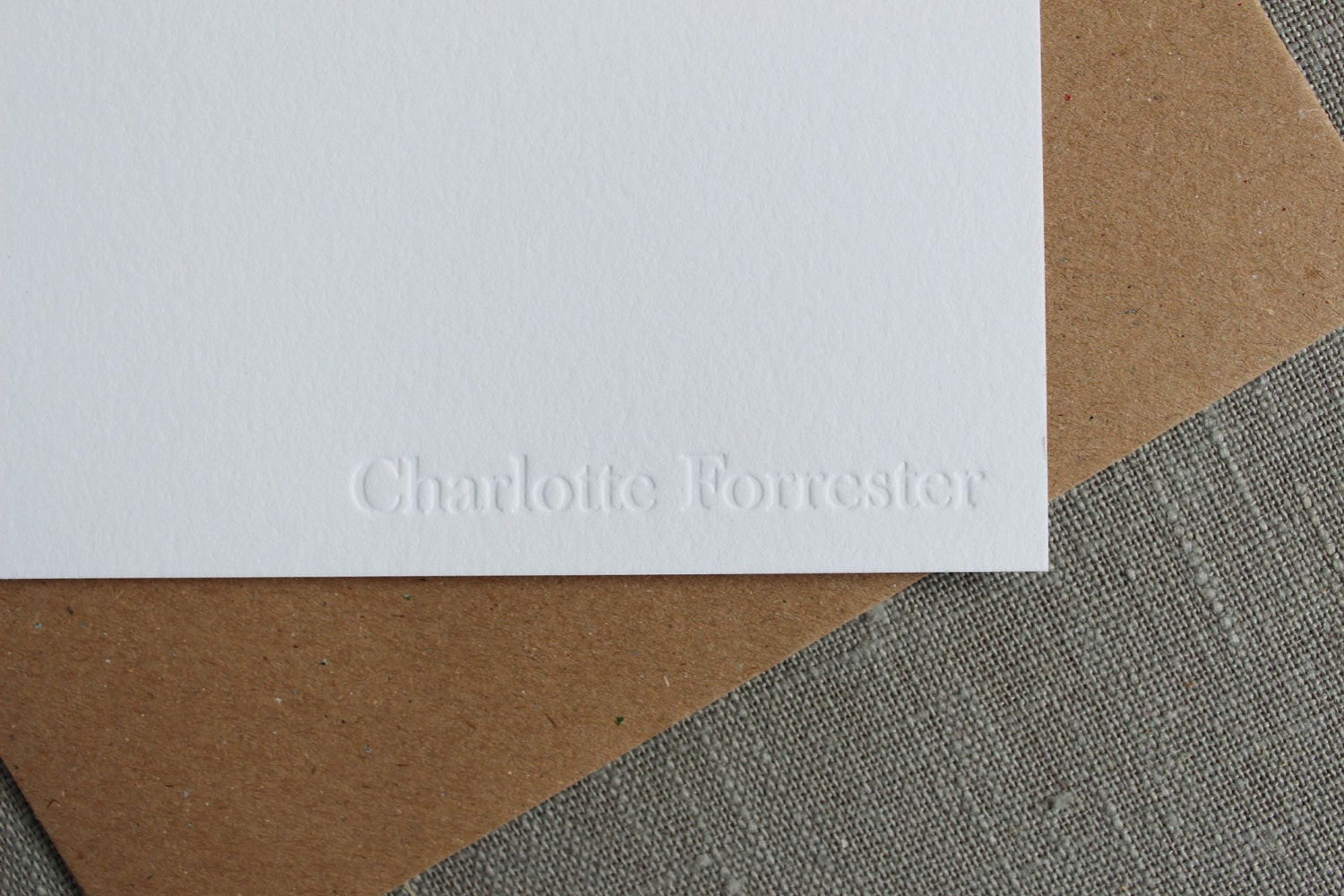 Custom Letterpress Note Cards - Traditional Serif Font - Etsy UK