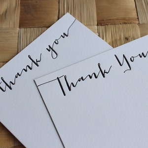 Cartes de remerciement typographiques - Calligraphie