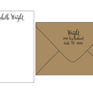 ADD ON Letterpress printed return address added to your envelopes image 8