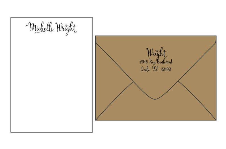 ADD ON Letterpress printed return address added to your envelopes image 8