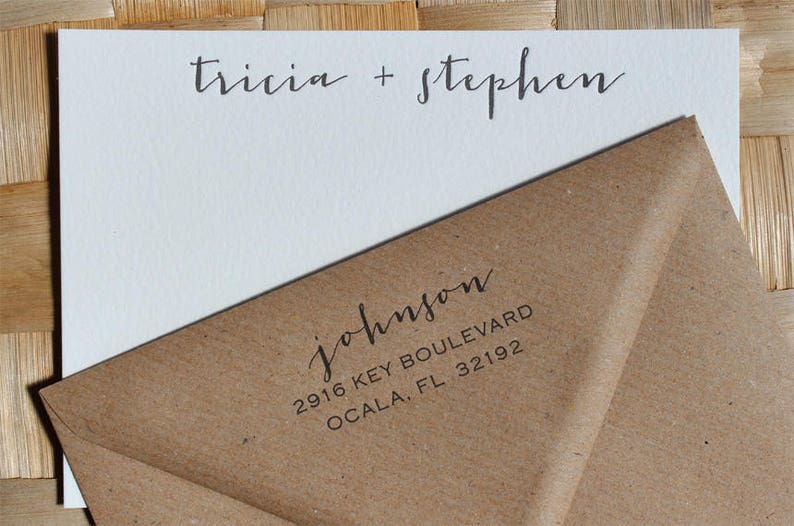 ADD ON Letterpress printed return address added to your envelopes image 6