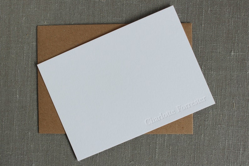Custom Letterpress Note Cards Traditional Serif Font Etsy UK