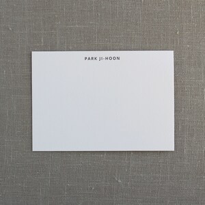 Sans Serif Personalized Letterpress Stationery, Custom Letterpress Note Cards image 2