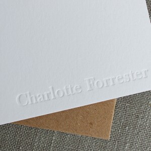 Custom Letterpress Note Cards Traditional Serif Font image 1