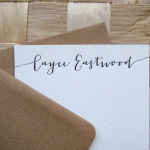 Custom Letterpress Note Cards, Calligraphy, Personalized Stationery, Personalized Note Cards, Custom Stationery image 2