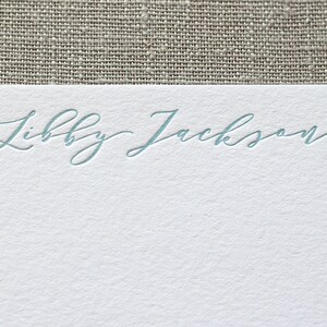 Personalized Letterpress Calligraphy Note Cards, Custom Letterpress Stationery image 2