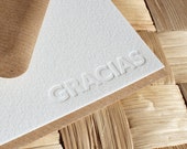 GRACIAS Letterpress Note Cards - Thank You Cards, Grazie notecards, Danke stationery, Gracias note card set, Letterpress Notecard