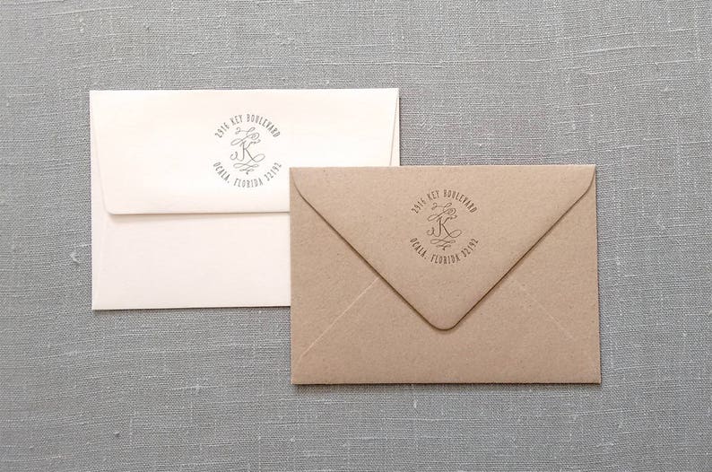 ADD ON Letterpress printed return address added to your envelopes image 3