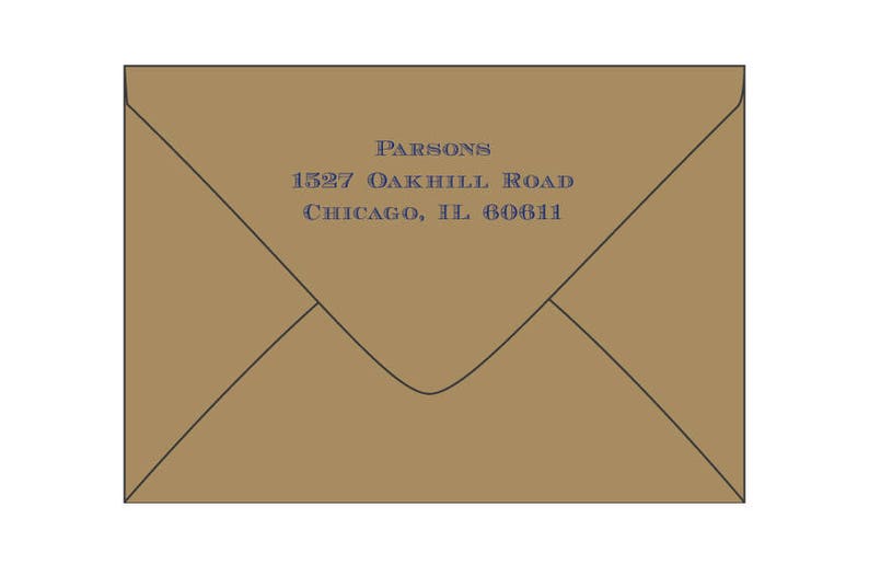 ADD ON Letterpress printed return address added to your envelopes image 9