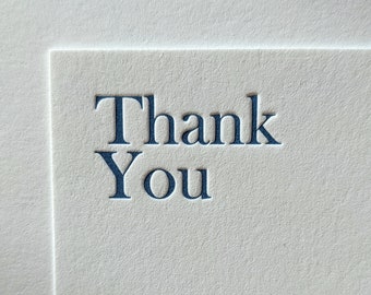 Letterpress Thank You Cards - Classic Serif Font